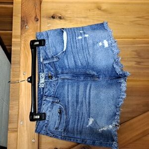 Jean shorts 9 new york rewash brand, super high rise waist 15"